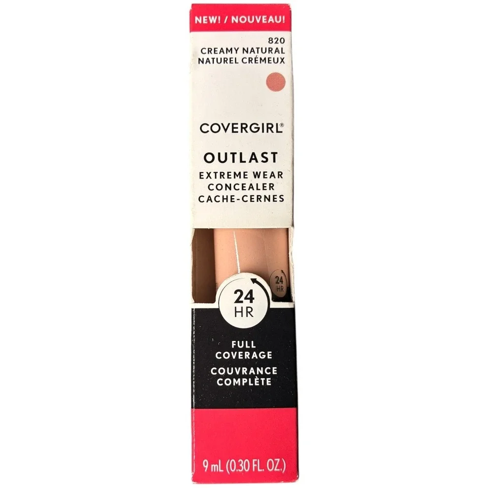 Covergirl Outlast Extreme Wear Concealer 820 Creamy‎ Natural Full Coverage NIB